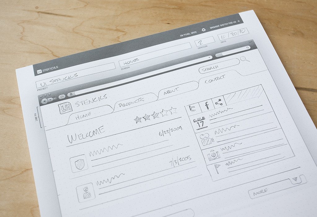 1024x700 Ui Stencils Browser Sketch Pad - Browser Sketch