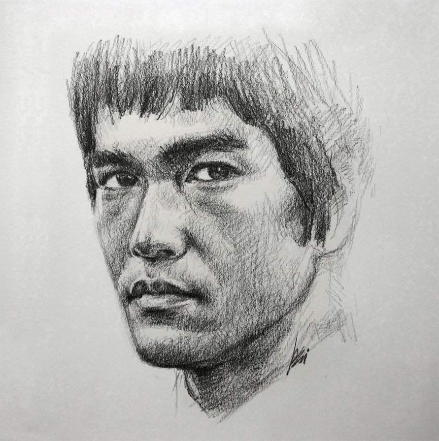 891x896 Bruce Lee Portrait Drawing By Artofwei - Bruce Lee Sketch