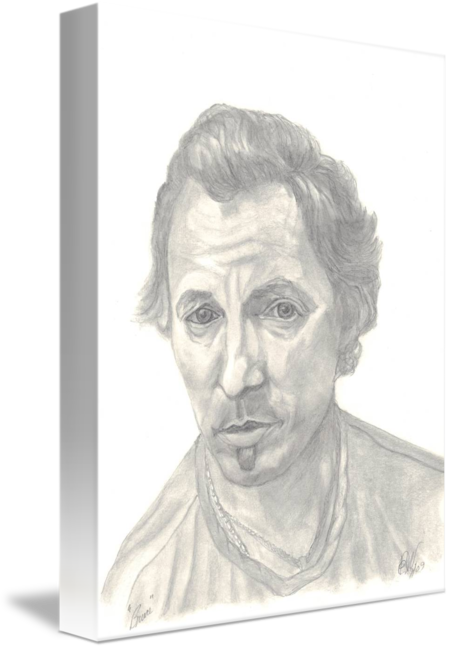 450x650 Bruce Springsteen Portrait By Carol Wisniewski - Bruce Springsteen Sketch