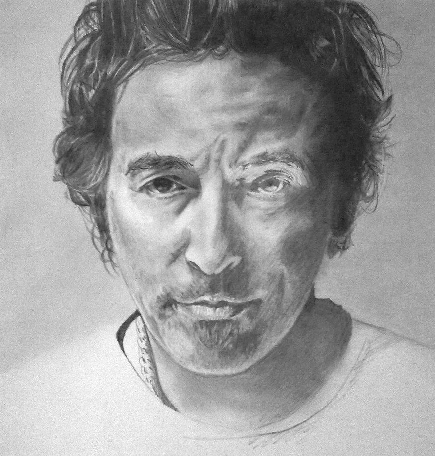 873x915 Bruce Springsteen Sketch Bruce Springsteen Wip By - Bruce Springsteen Sketch