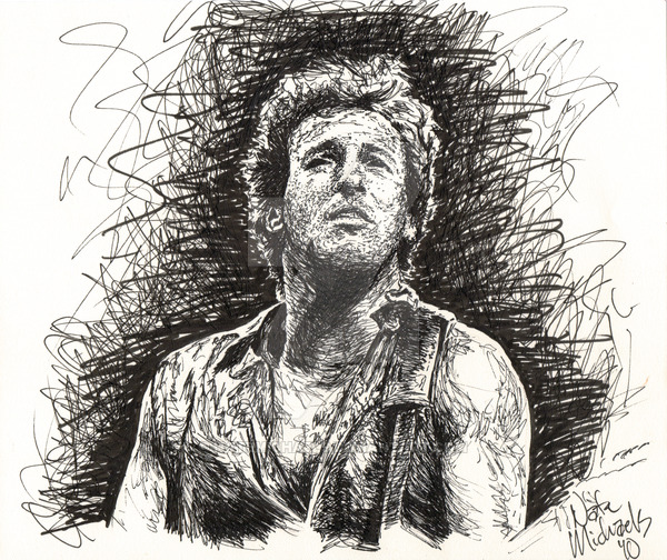 600x504 Bruce Springsteen By Natemichaels - Bruce Springsteen Sketch