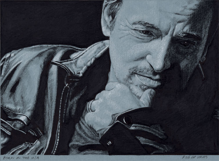 755x555 Assignment For A Bruce Springsteen Portrait - Bruce Springsteen Sketch