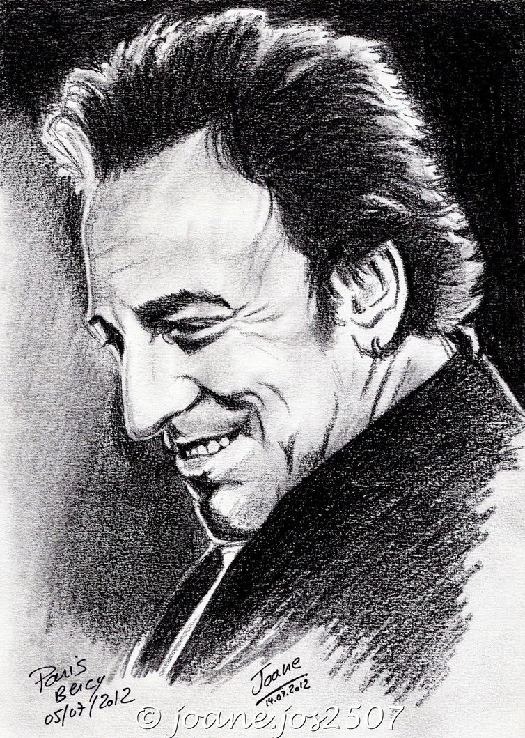 754x1059 Bruce Springsteen, The Boss By Jos2507 - Bruce Springsteen Sketch