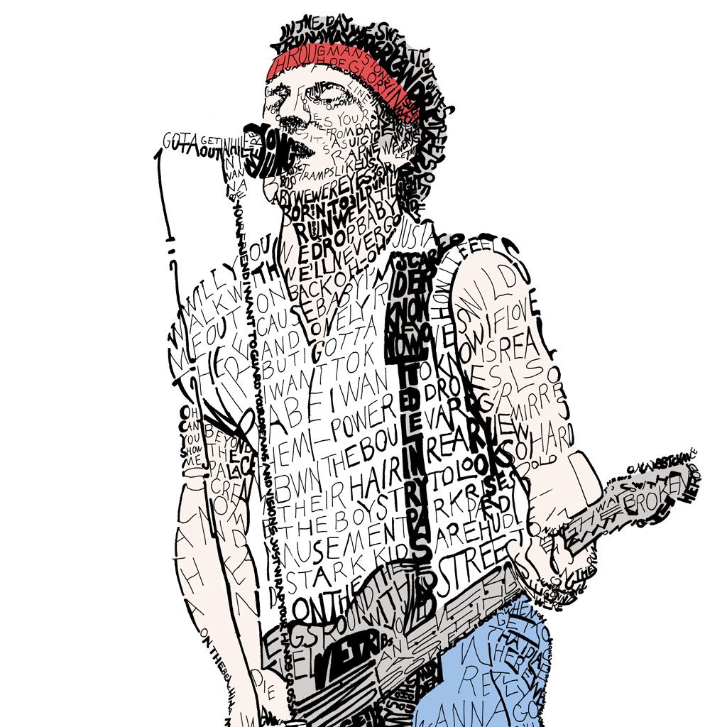 1024x1024 Bruce Springsteen - Bruce Springsteen Sketch