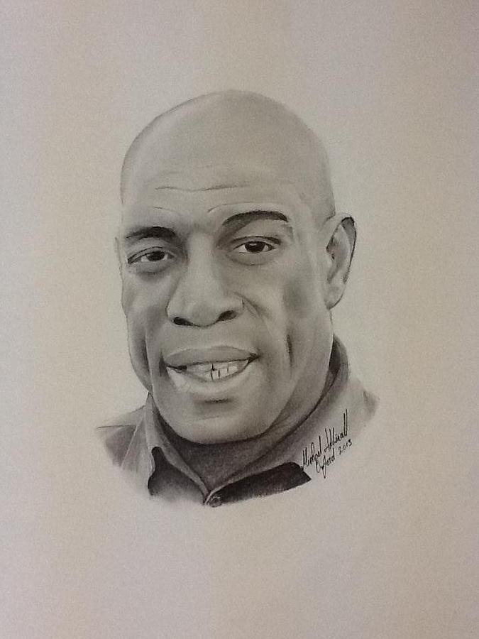 675x900 Portrait Of Frank Bruno Drawing By Michael Addinall - Bruno Sketch