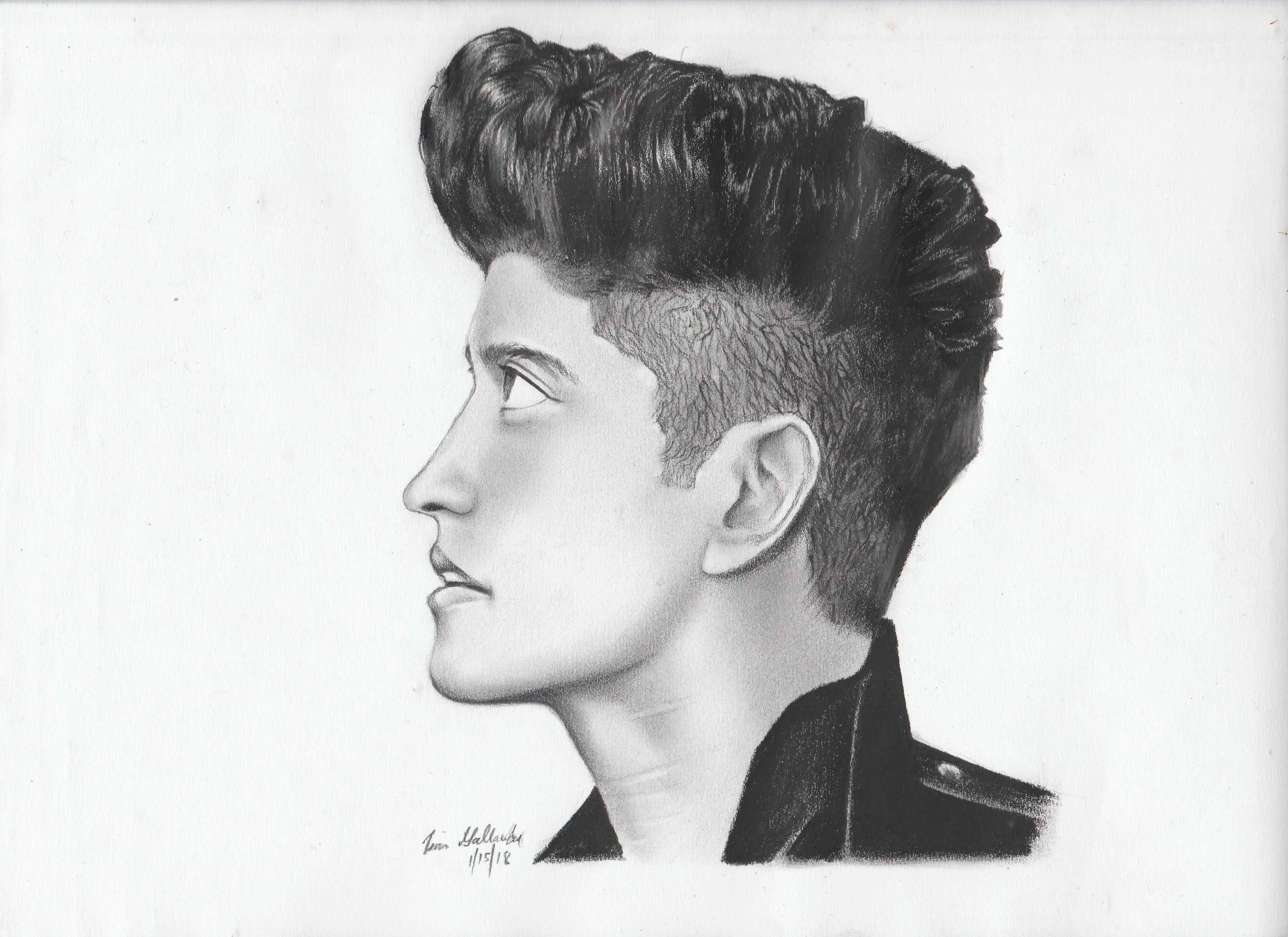 3508x2552 Portrait Of Bruno Mars - Bruno Sketch