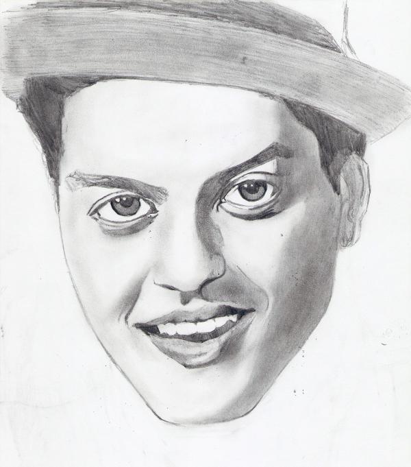 600x681 Portrait Of Bruno Mars By Darkmatt599 On Stars Portraits - Bruno Sketch