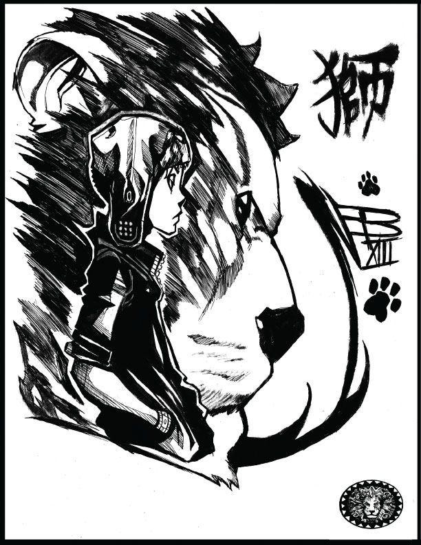 612x792 Lackadaisical Lion Brush Pen Sketch By Nikolasdraperivey - Brush Pen Sketch