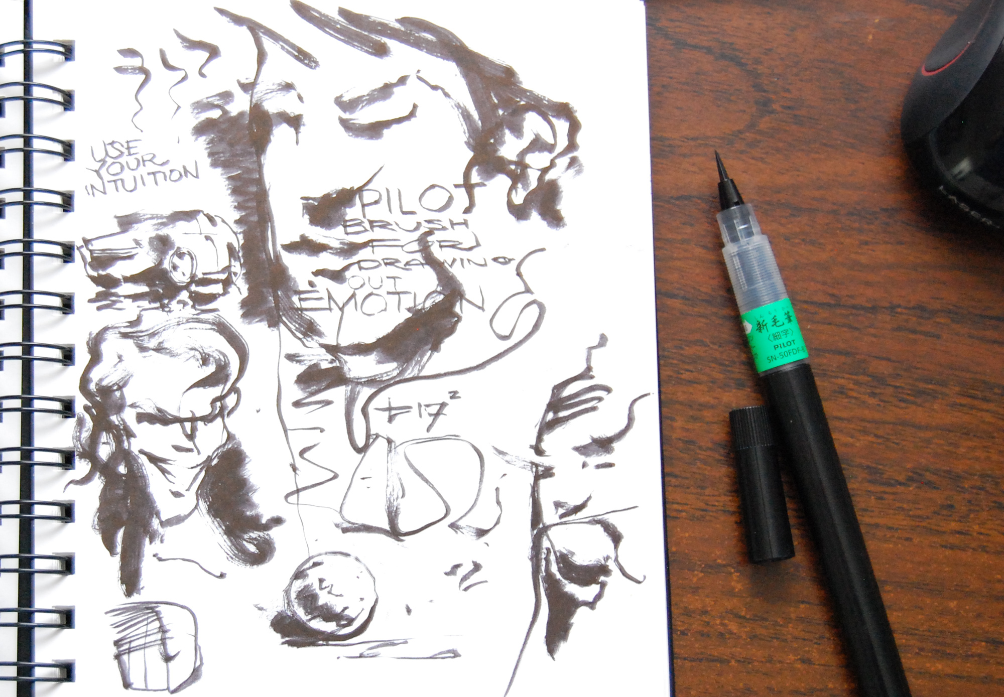 2000x1389 Pilot New Brush Pen Review - Brush Pen Sketch