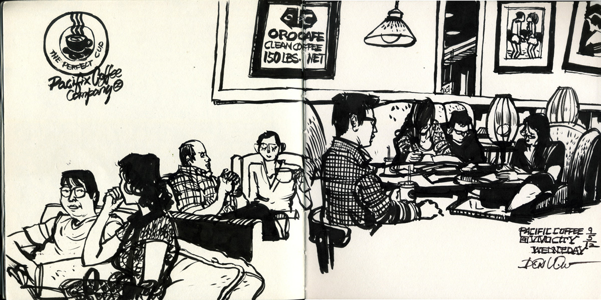 1200x600 Urban Sketchers Singapore Pentel Brush Pen Series - Brush Pen Sketch
