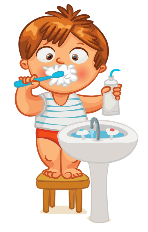 510x800 Clip Art - Brushing Teeth Sketch