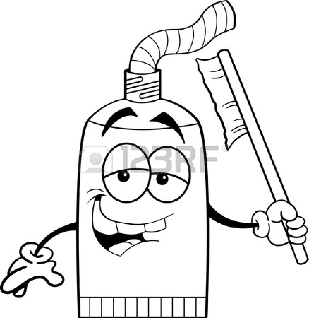 1314x1350 Toothbrush Clipart Sketch - Brushing Teeth Sketch