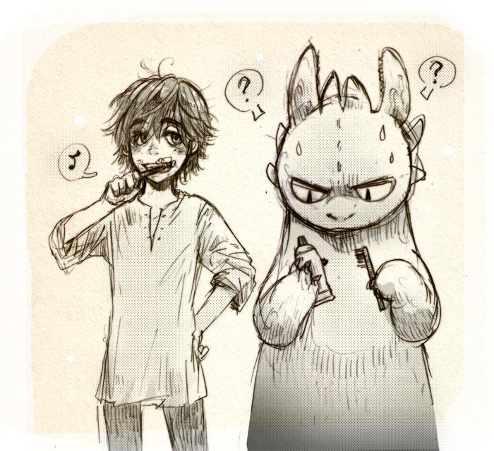 700x640 Brush Your Teeth, Toothless By Kadeart0 - Brushing Teeth Sketch
