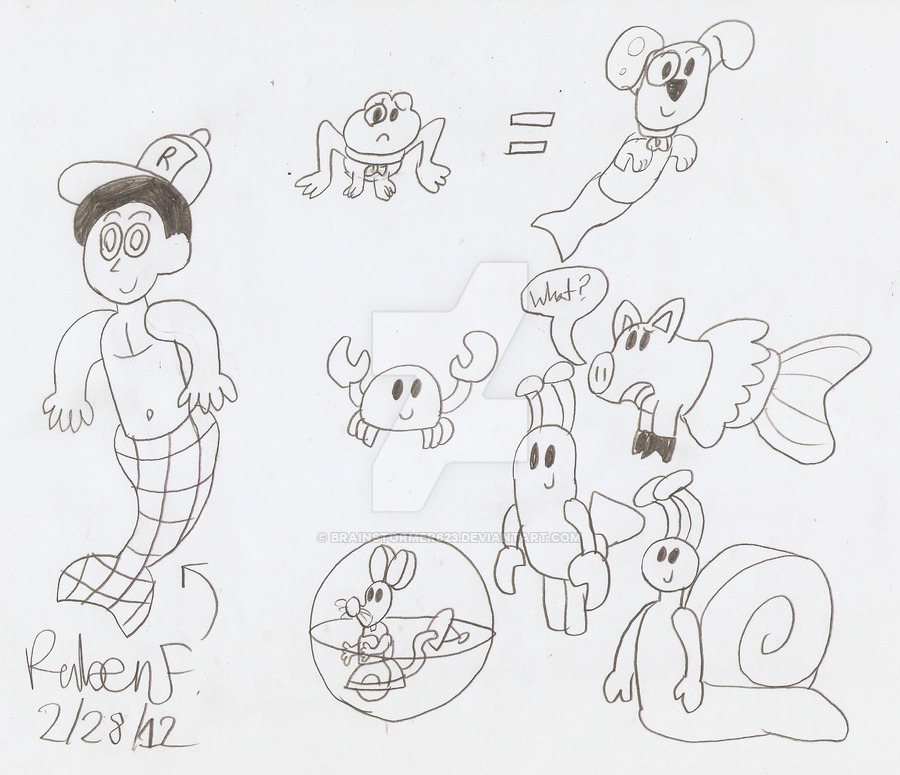 900x775 Bubble Guppy Sketch Dump By Brainstormer623 - Bubble Guppies Sketch