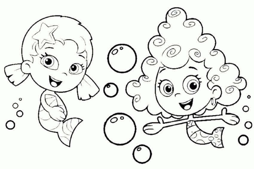 850x567 Bubble Guppies Coloring Page - Bubble Guppies Sketch