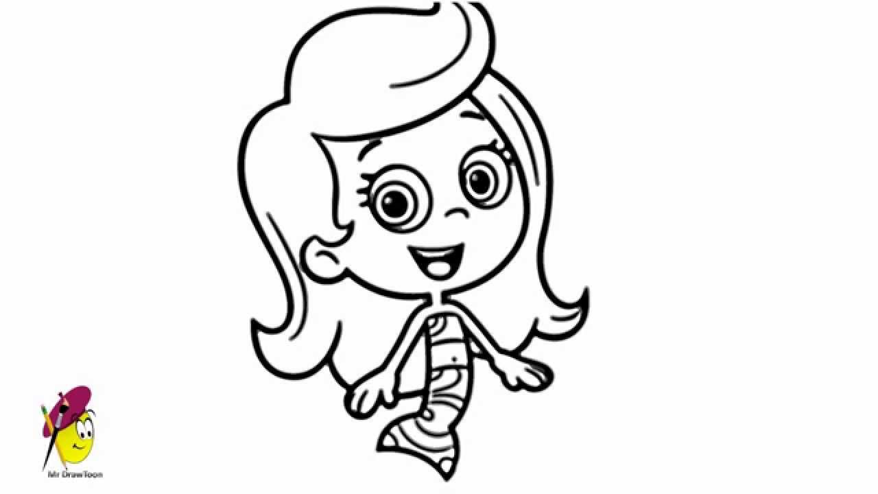 1280x720 Molly Bubble Guppies - Bubble Guppies Sketch
