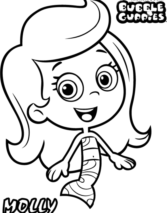 580x740 Printable Coloring Pages Bubble Guppies Bubble Guppies - Bubble Guppies Sketch