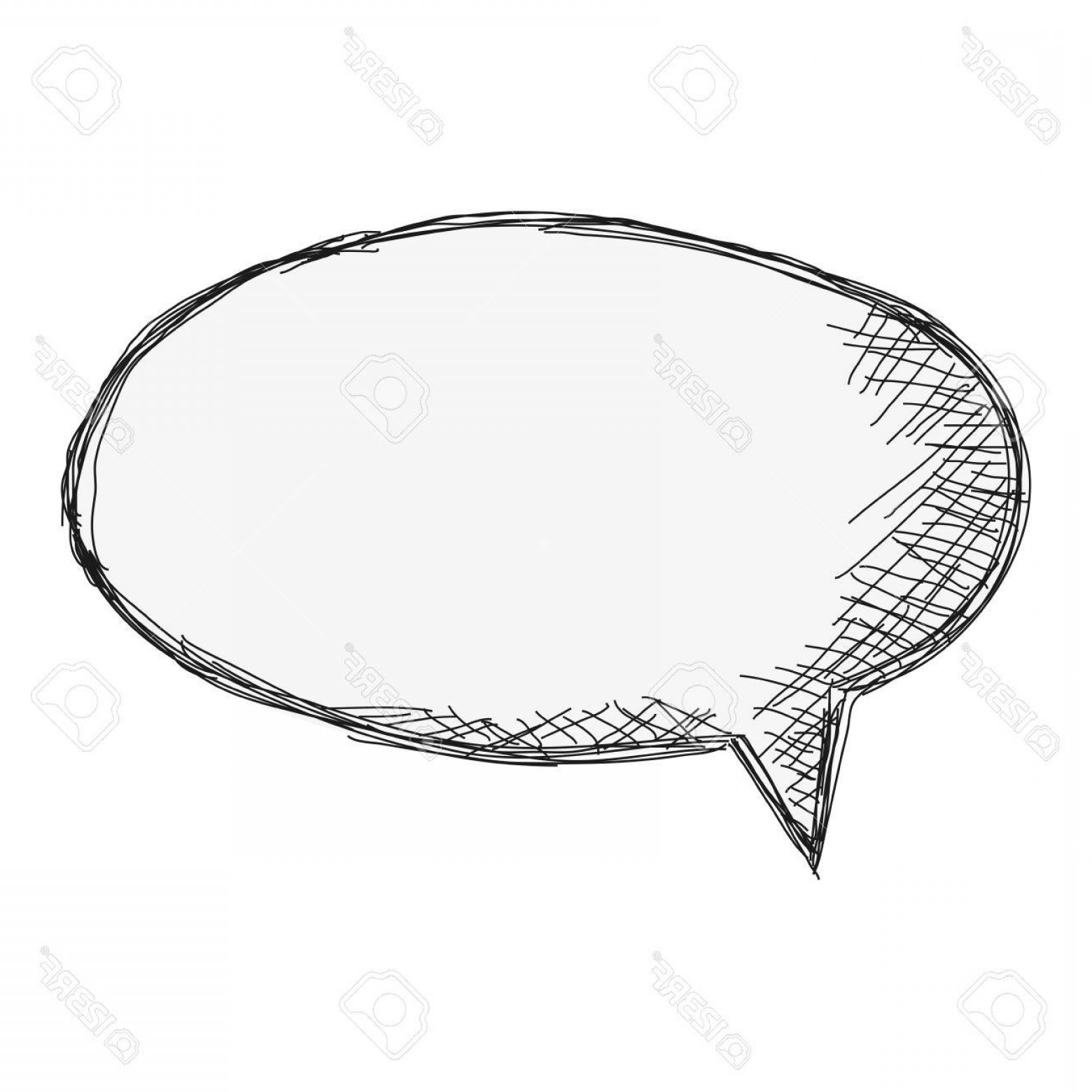 1560x1560 Photostock Vector Flat Design Sketch Conversation Bubble Icon - Bubble Sketch