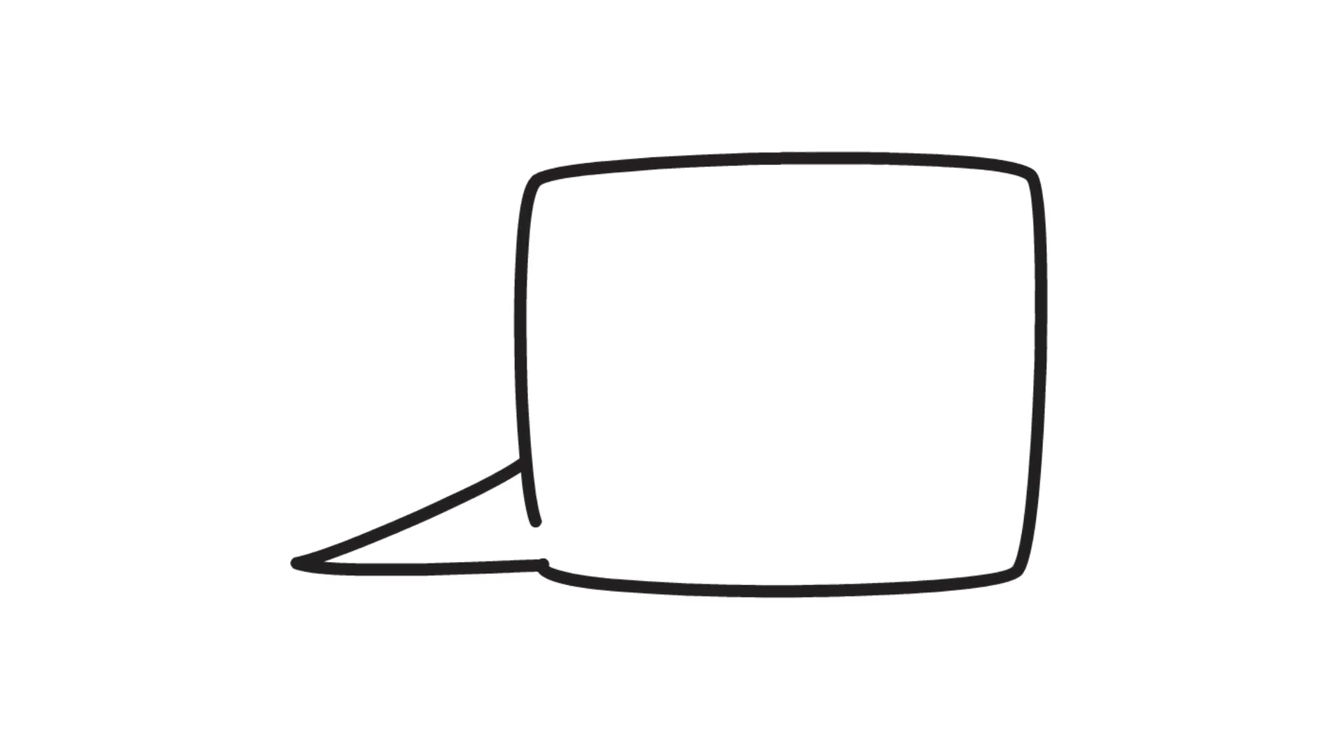 1920x1080 Speech Bubble Sketch Illustration Hand Drawn Animation Transparent - Bubble Sketch