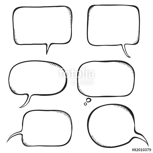 500x500 Speech Bubble. Sketch Vector Illustration. Stock Image And - Bubble Sketch