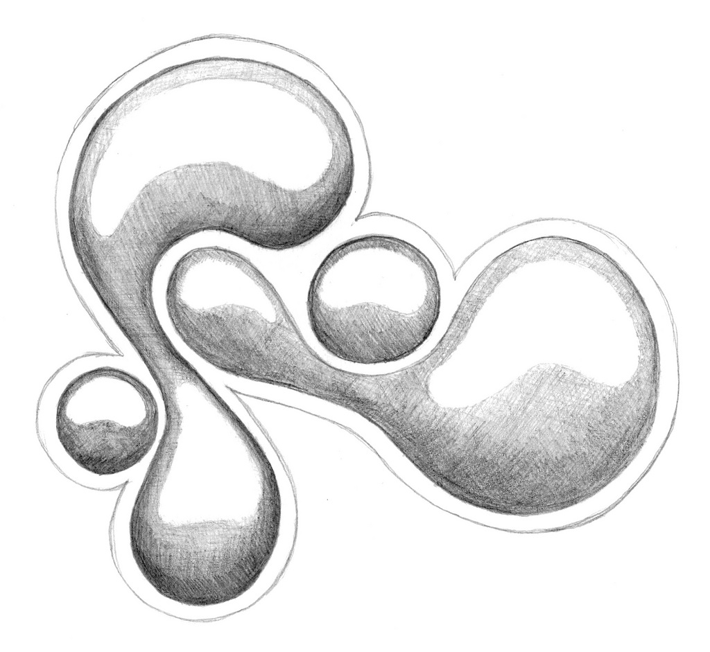 1024x941 Bubble Sketch Abstract Pencil Drawing Of Bubble Shapes. - Bubble Sketch