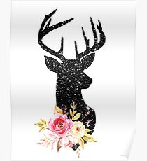 210x230 Deer Head Drawing Posters Redbubble - Buck Head Sketch