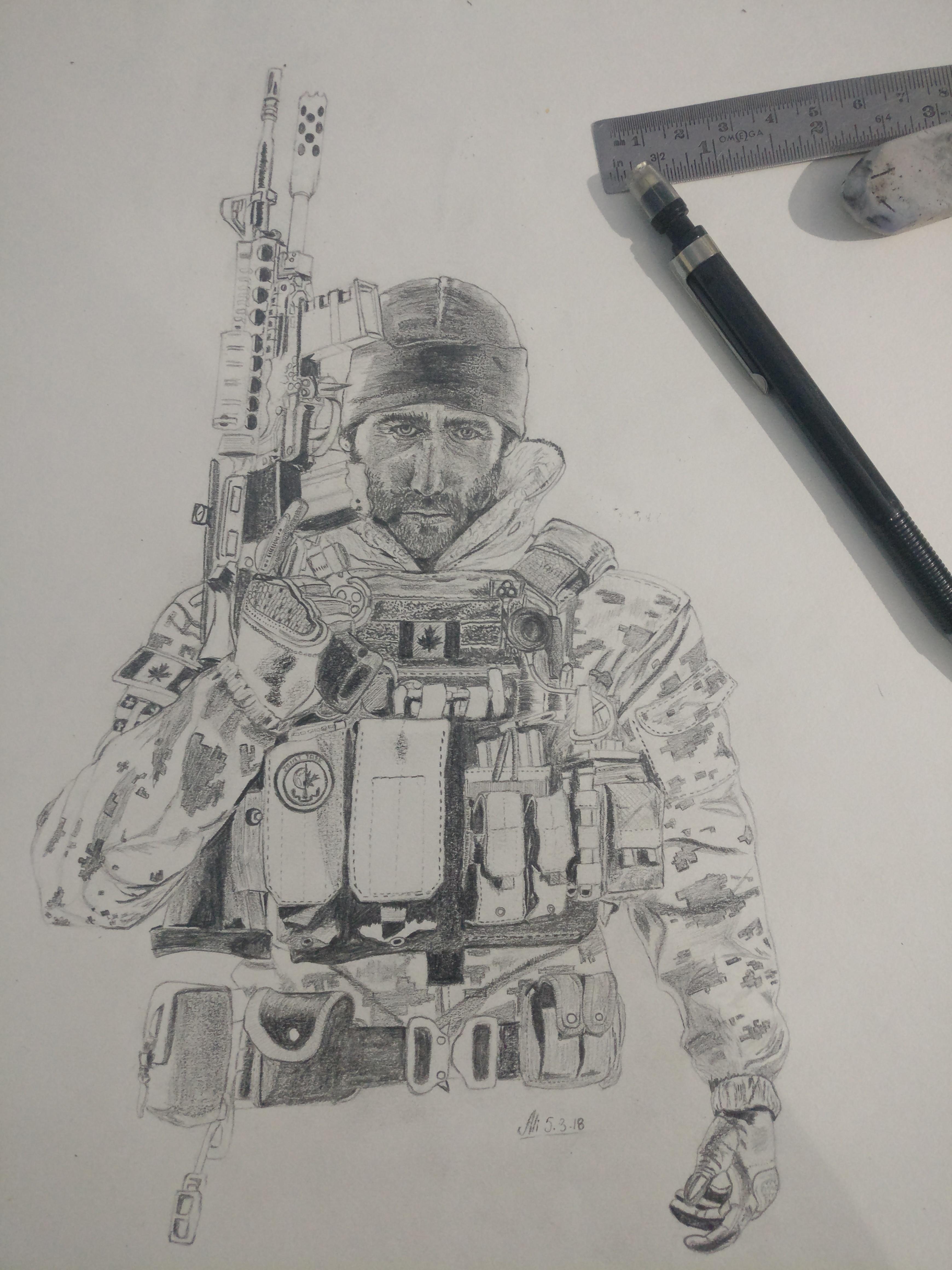 3480x4640 Buck Sketch. Rainbow6 - Buck Sketch