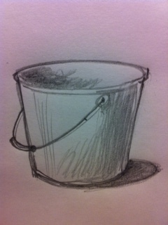 240x320 How To Draw A Bucket Feltmagnet - Bucket Sketch