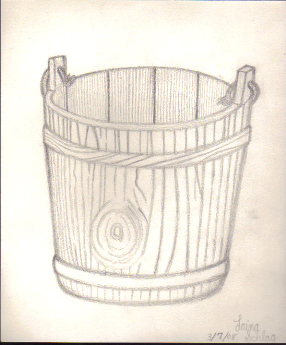 571x688 Water Bucket Sketch By Lainaschlag - Bucket Sketch