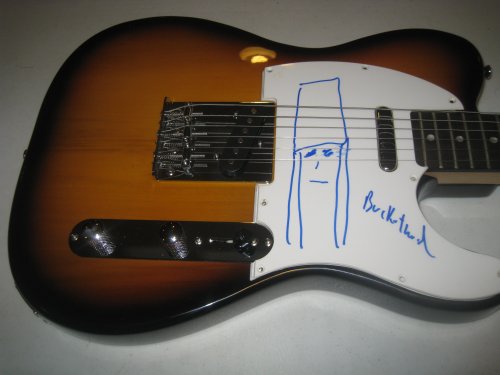500x375 Buckethead Signed Autograph Guitar Sketch Guns N Roses Check Price - Buckethead Sketch
