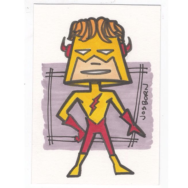 654x654 Jared Osborn On Twitter Kid Flash - Buckethead Sketch