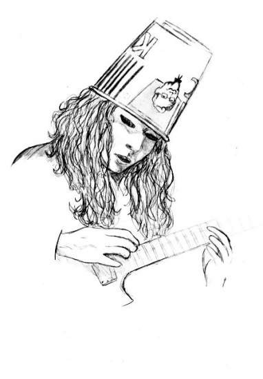 382x550 Portrait Of Buckethead By Garryway On Stars Portraits - Buckethead Sketch