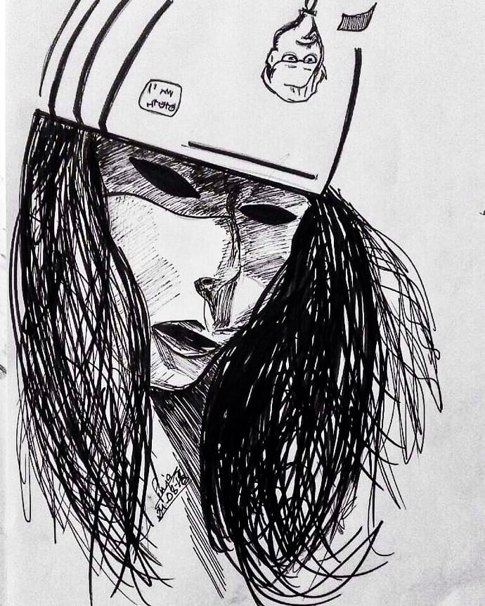690x862 Bucketheadart - Buckethead Sketch