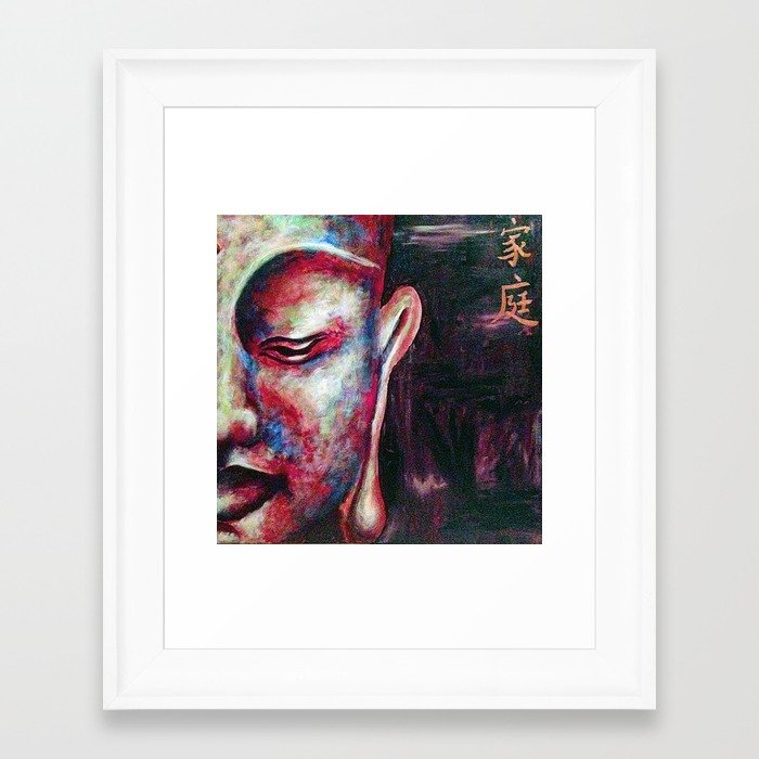 700x700 Half Buddha Face Framed Art Print By Aammeelliia Society6 - Buddha Face Sketch