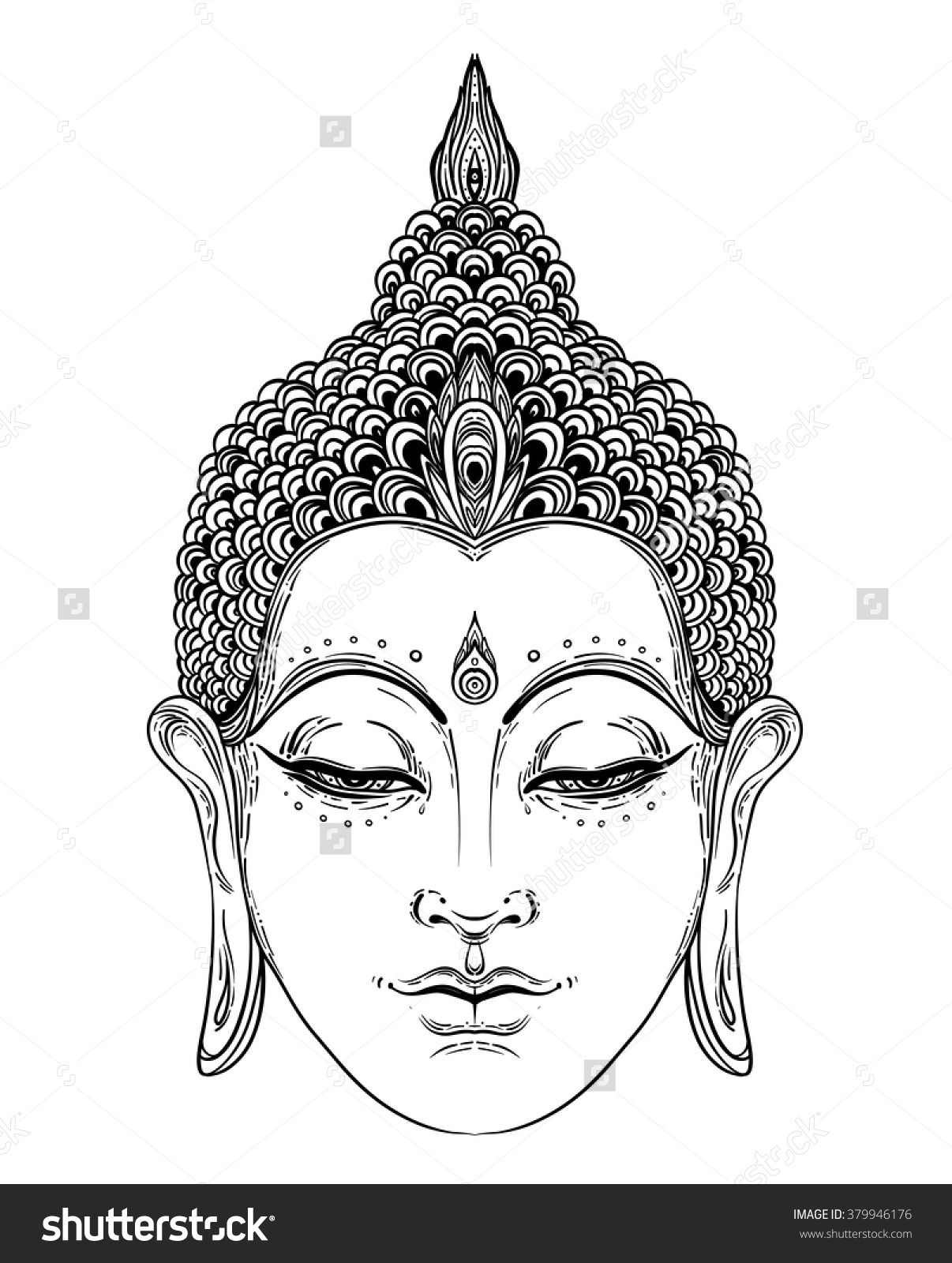 1206x1600 Pin By Anna Subbotina On Tattoo Tattoos, Buddha - Buddha Face Sketch