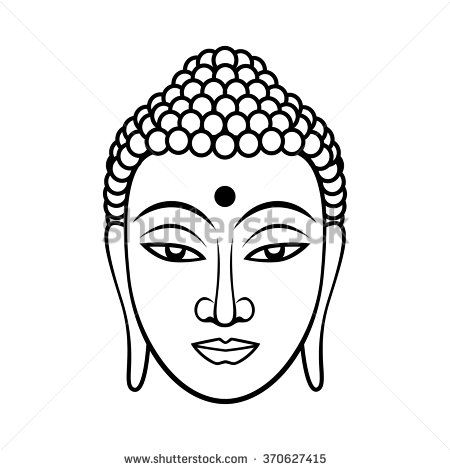 450x470 Collection Of Free Buddha Clipart Drawing. Download On Ubisafe - Buddha Head Sketch
