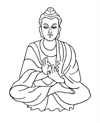 327x400 Buddha Outline Sketches - Buddha Outline Sketch