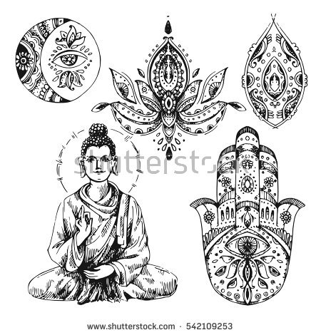 450x470 Collection Of Free Buddha Clipart Scatch. Download On Ubisafe - Buddha Sketch