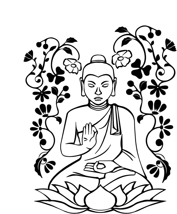 700x845 15 Drawing Buddha Sketch For Free Download On Mbtskoudsalg - Buddha Sketch Drawing