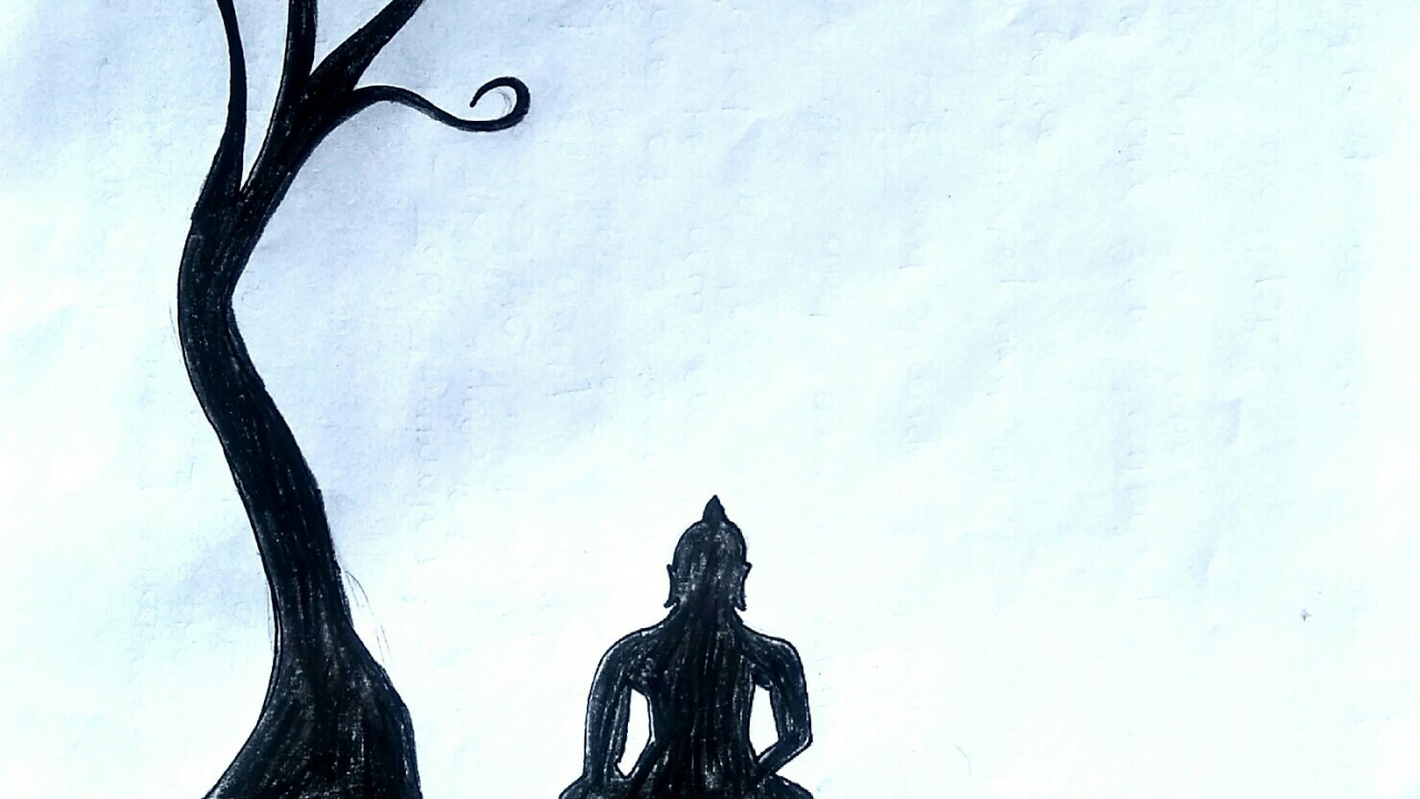 1280x720 Simple Buddha Sketch Easy Buddha Drawing Tutorial Diy Sketch - Buddha Sketch Images