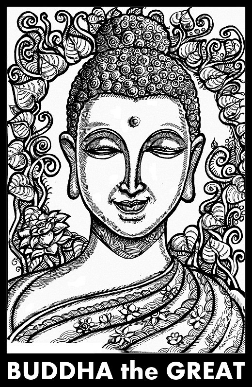 520x796 Buddha - Buddha Sketch Images