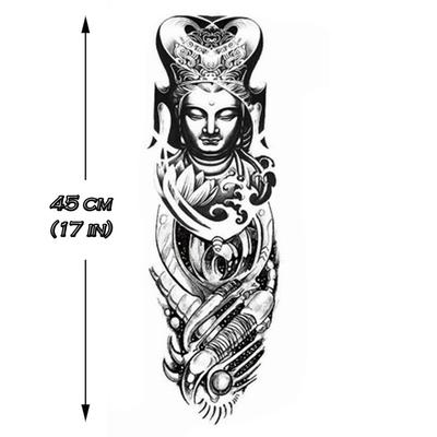 400x400 Temporary Tattoo Buddhism Buddha Sleeve - Buddha Sketch Tattoo