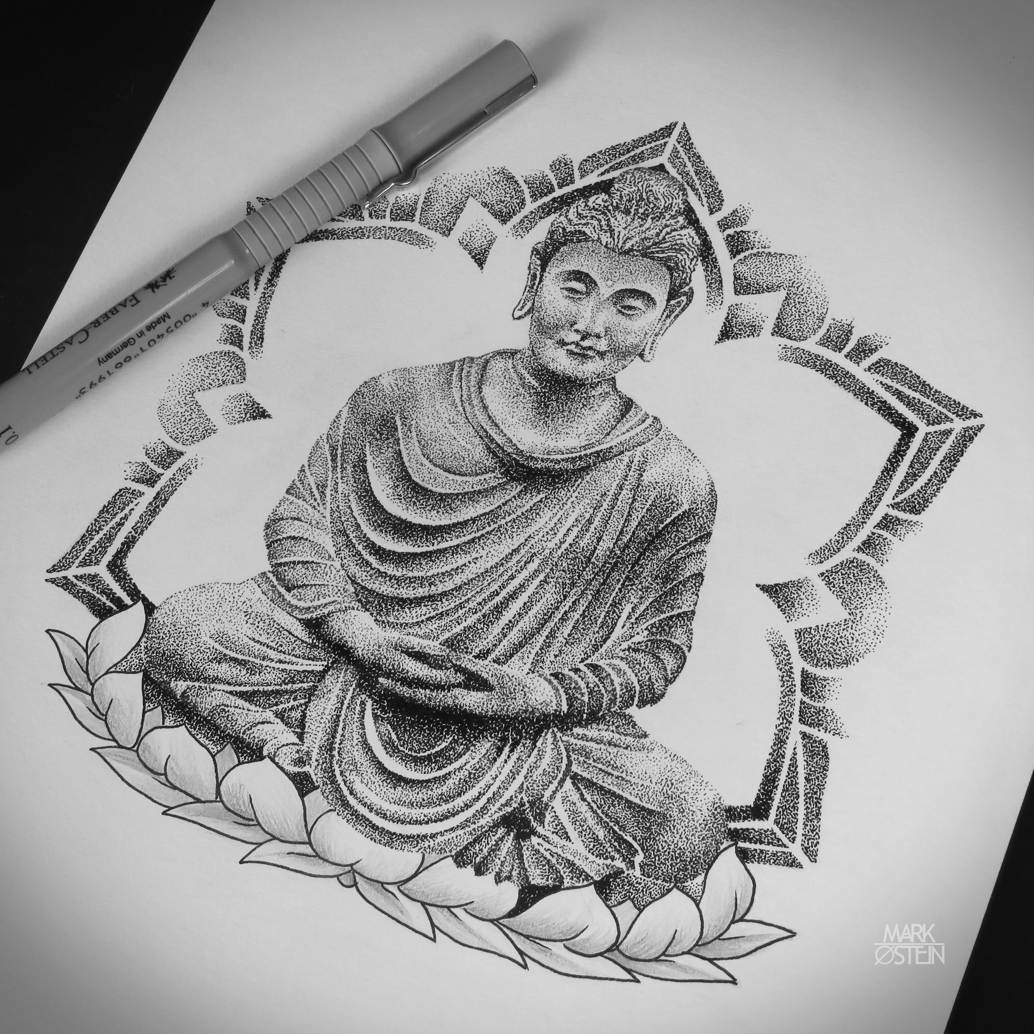 3294x3294 Tattoo - Buddha Sketch Tattoo