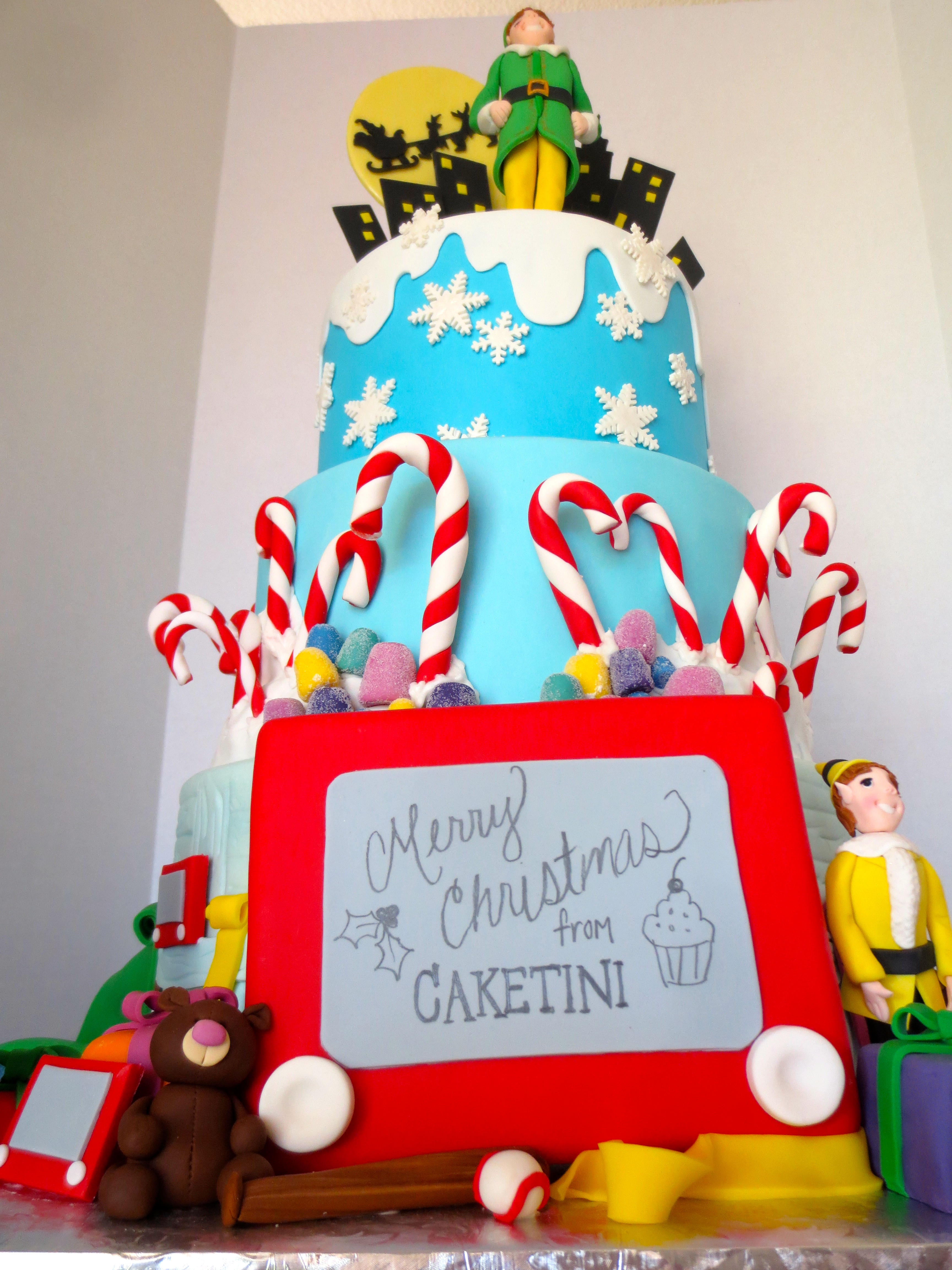 3456x4608 Elf Movie Christmas Cake With Buddy The Elf Figurine Byrdie Girl - Buddy The Elf Sketch