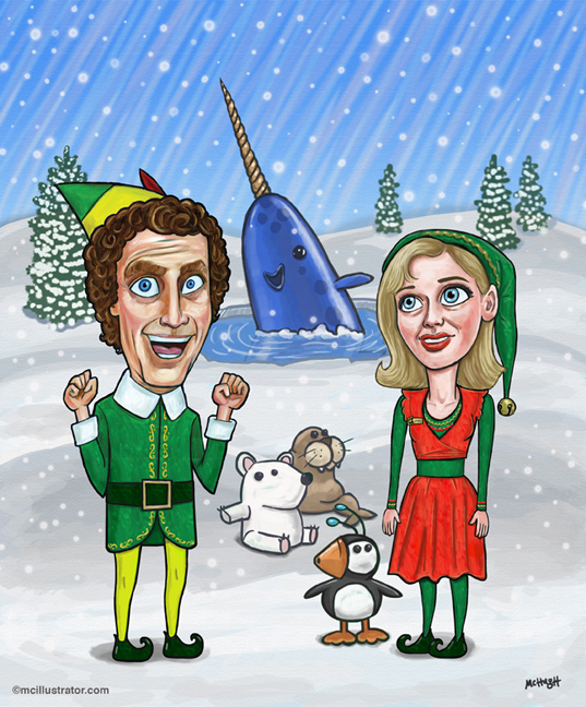 537x648 Buddy The Elf Drawing Mcillustrator - Buddy The Elf Sketch