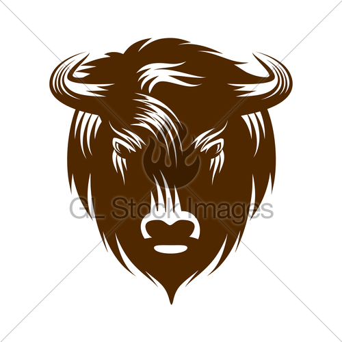 500x500 Buffalo Head Gl Stock Images - Buffalo Head Sketch