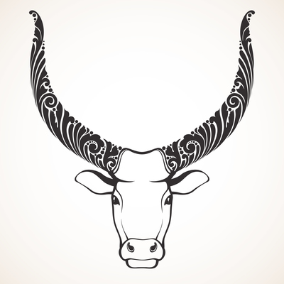 400x400 Buffalo On Curated Vector Illustrations, Stock Royalty Free Images - Buffalo Head Sketch