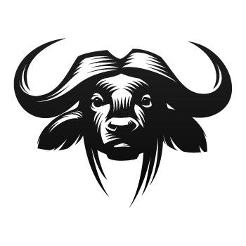 350x350 Cape Buffalo Drawing Tattoos In 2018 Buffalo - Buffalo Head Sketch
