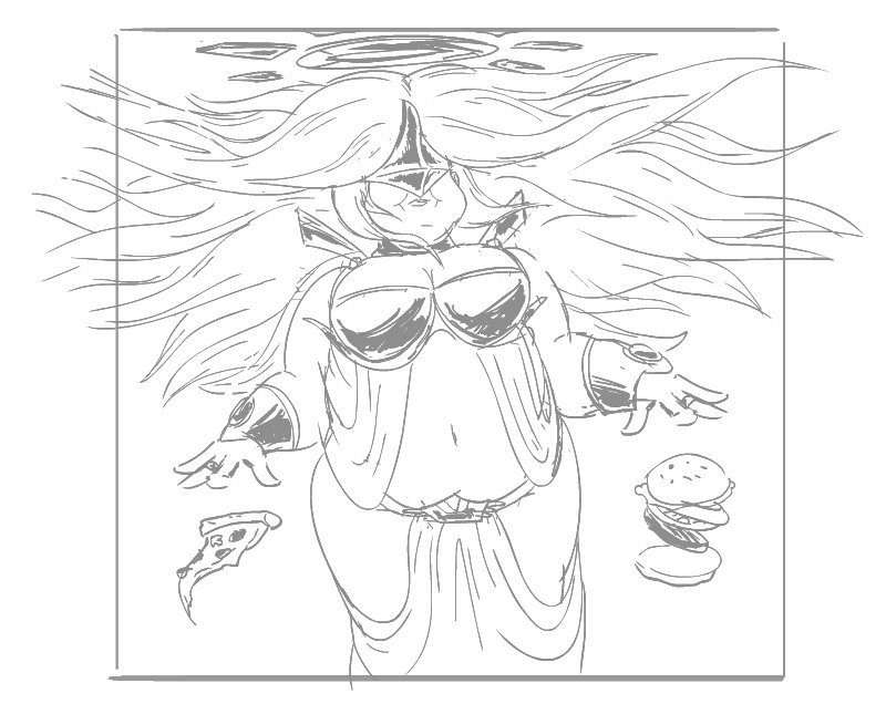800x636 Mick Lauer On Twitter Updated The Chubby Angel Buffet Card Art - Buffet Sketch