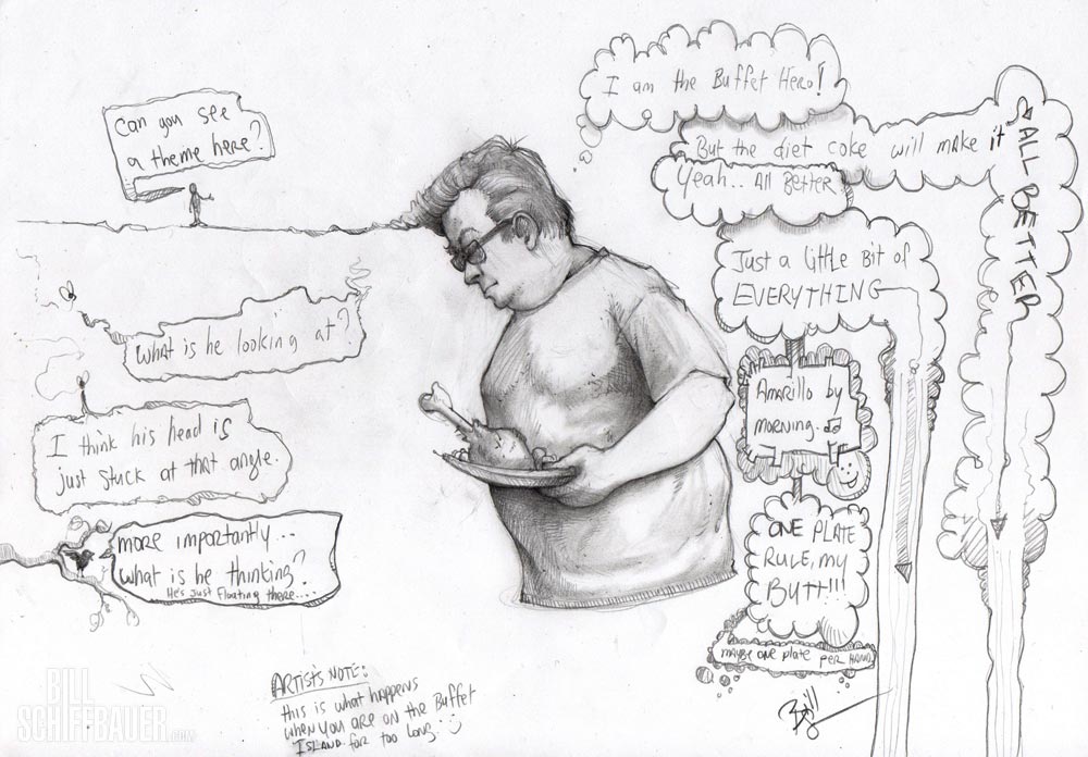 1000x696 Sketch A Day - Buffet Sketch